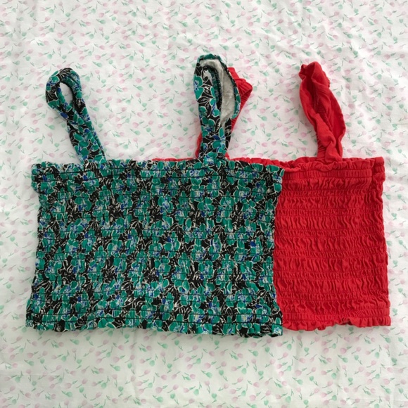 NWOT GAP 100% Cotton Smocked Tube Tops Girls XXL/Women's XS-S Bundle Lot - Picture 2 of 8